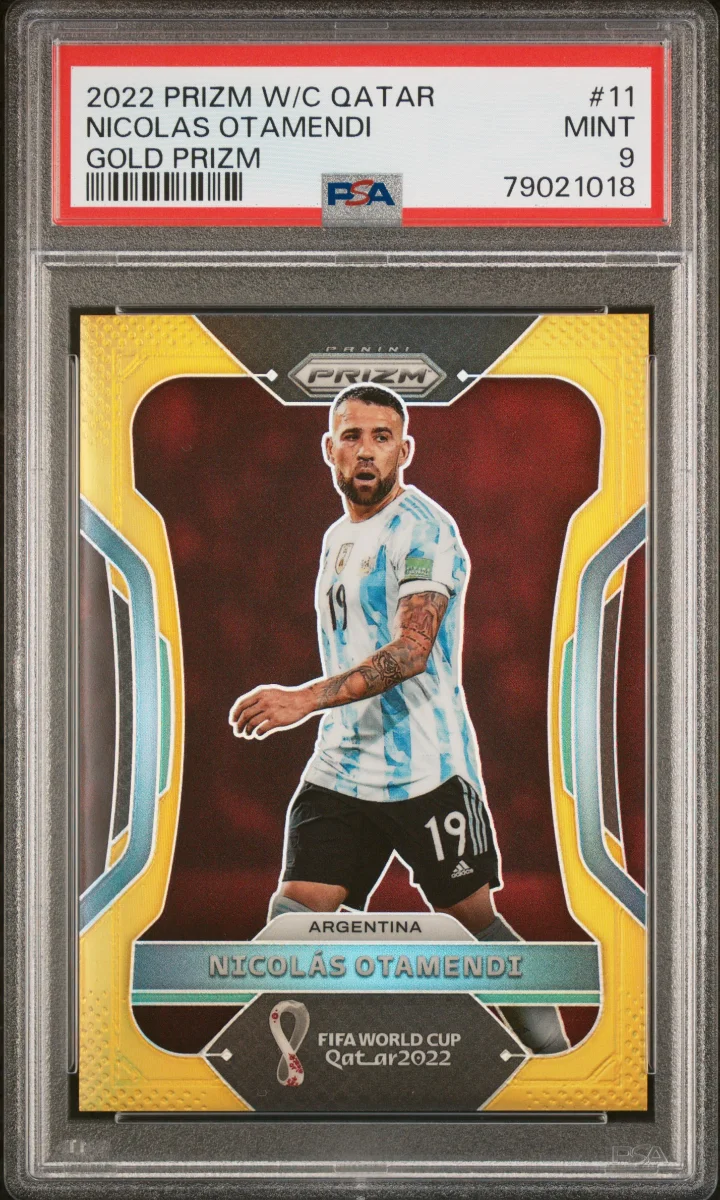  2022 Panini Prizm World Cup Prizms Gold #11 Nicolás Otamendi