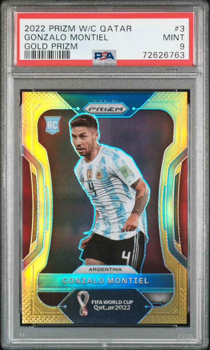  2022 Panini Prizm World Cup Prizms Gold #3 Gonzalo Montiel