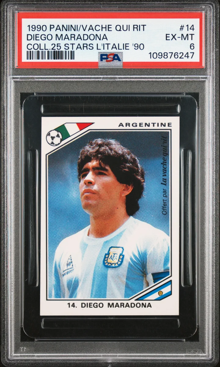 1990 Panini/La vache qui rit Collectionne 25 Stars de l'Italie 1990 #14 Diego Maradona