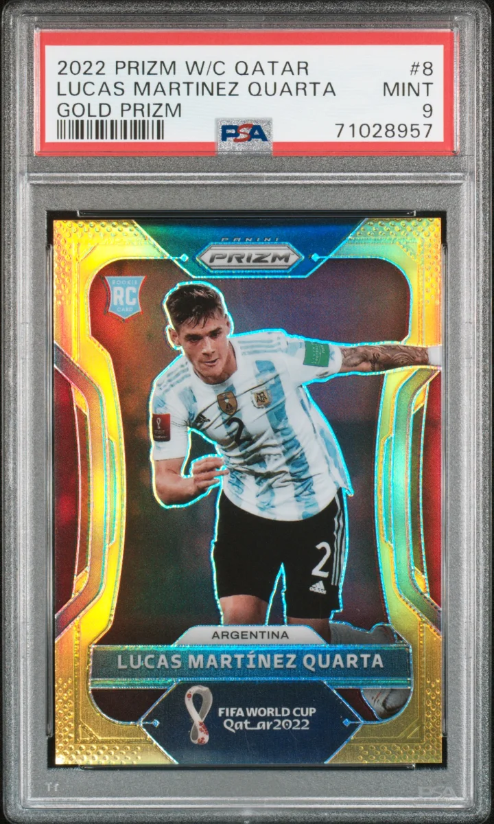  2022 Panini Prizm World Cup Prizms Gold #8 Lucas Martínez Quarta