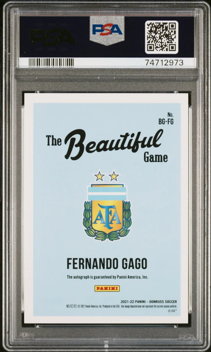 2021-22 Donruss Beautiful Game Autographs Black #BG-FG Fernando Gago — back