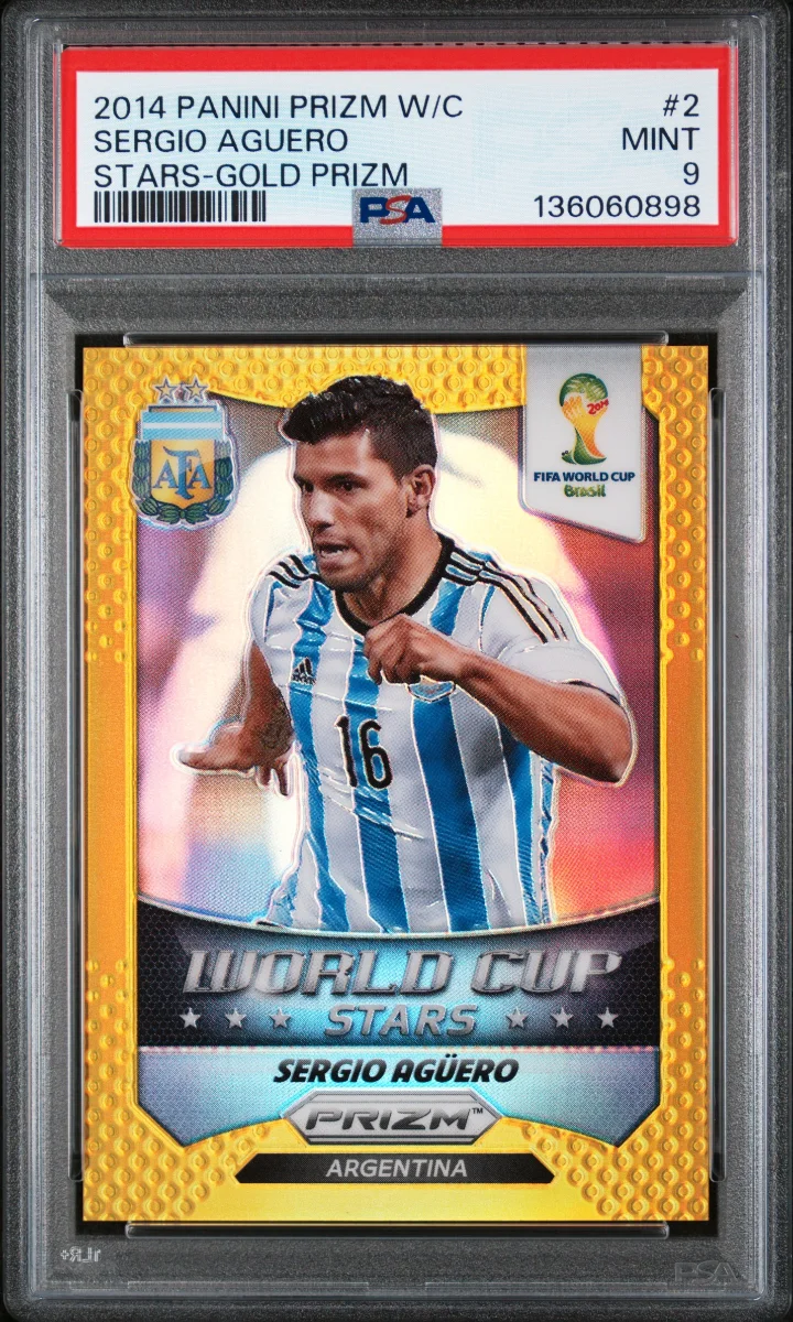 2014 Panini Prizm World Cup World Cup Stars Prizms Gold #2 Sergio Agüero