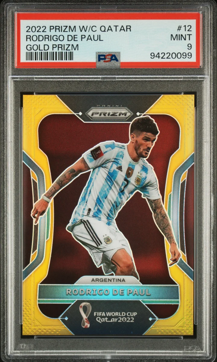  2022 Panini Prizm World Cup Prizms Gold #12 Rodrigo De Paul