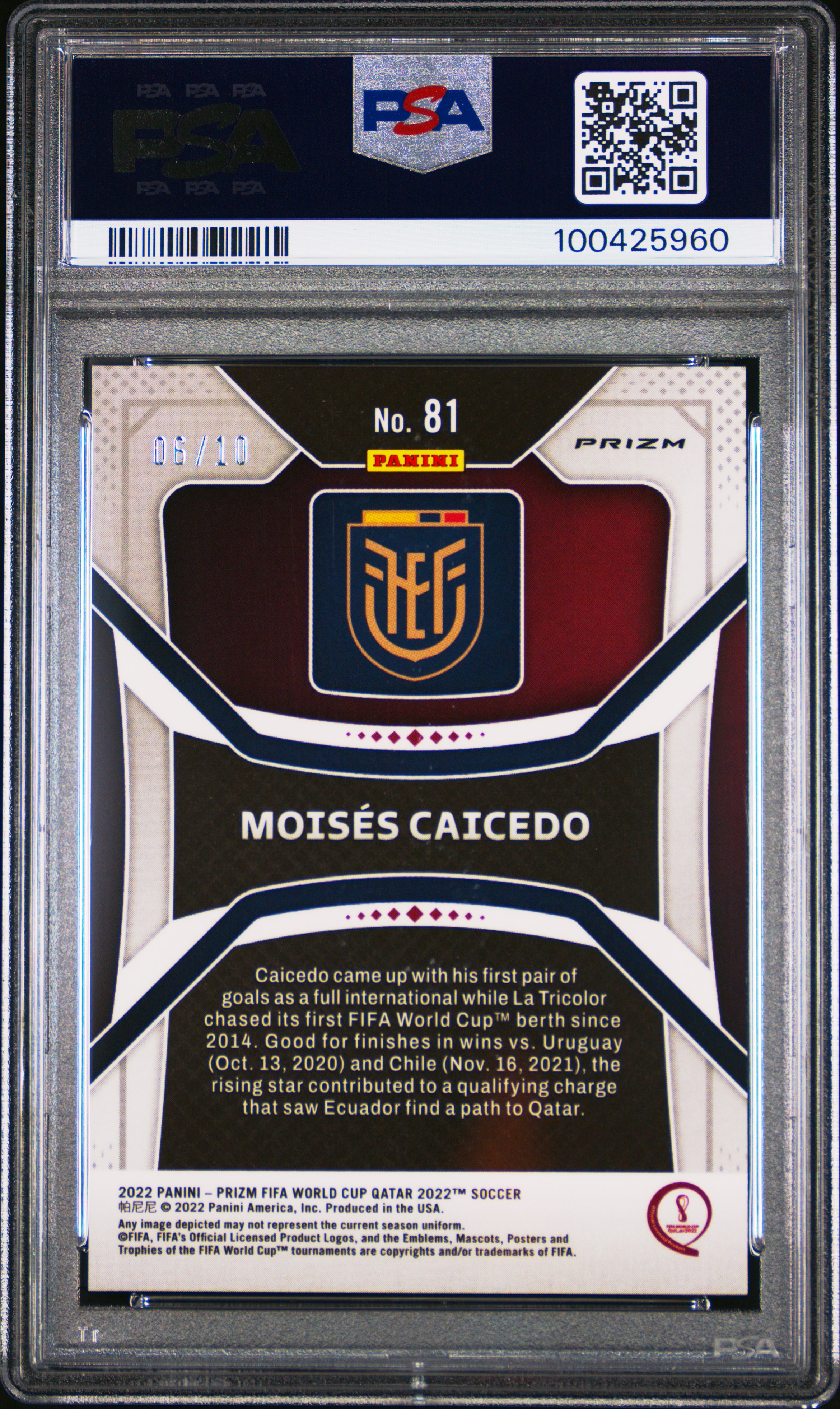 Moises Caicedo Gold Breakaway back