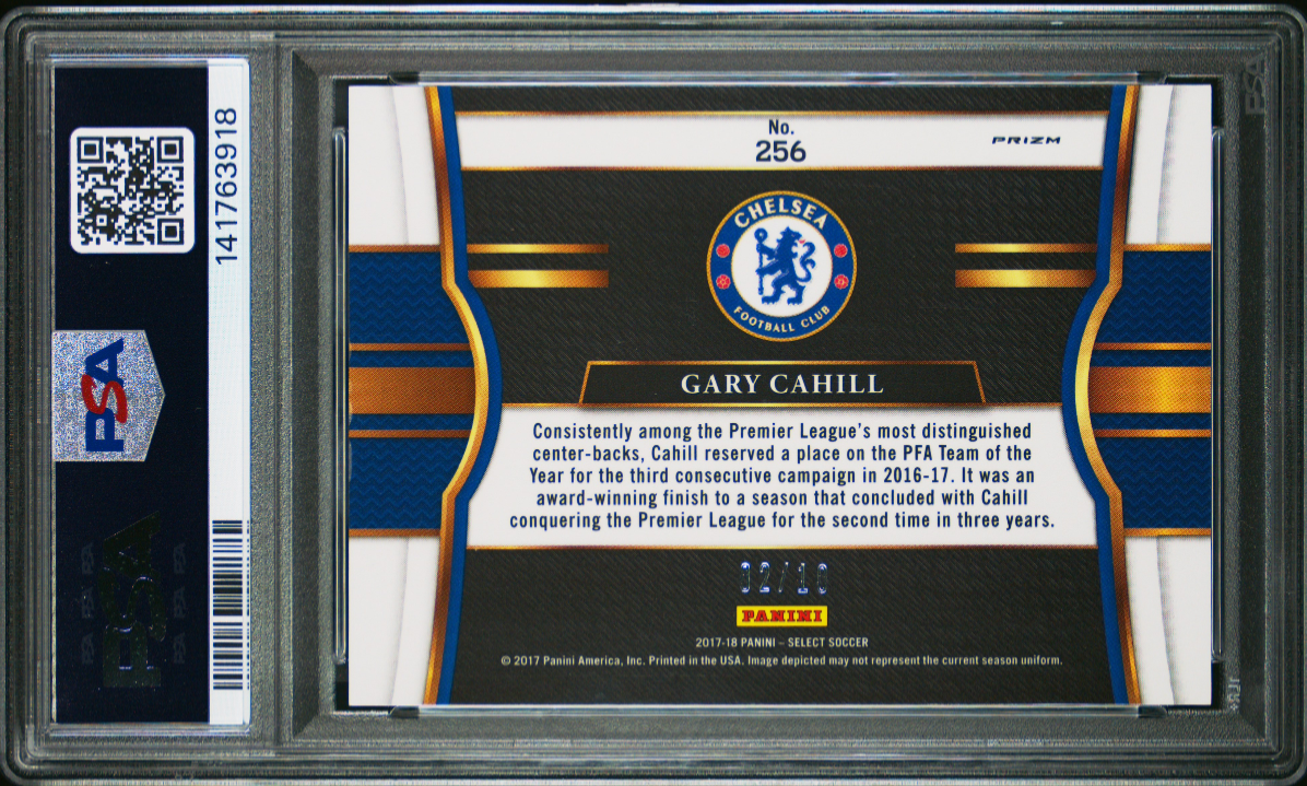2017 Panini Select Gary Cahill Gold Prizm  — back