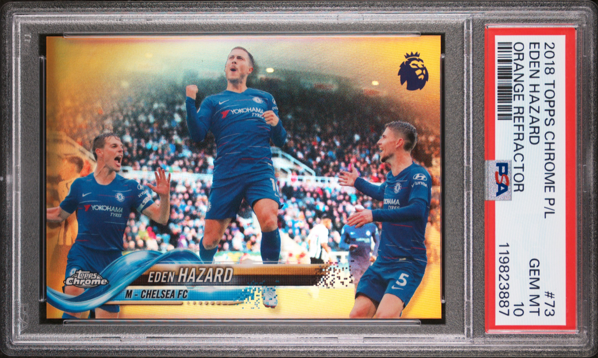 2018 Topps Chrome Premier League Eden Hazard Orange Refractor