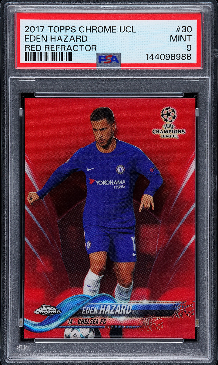 2017 Topps Chrome UCL Eden Hazard Red Refractor