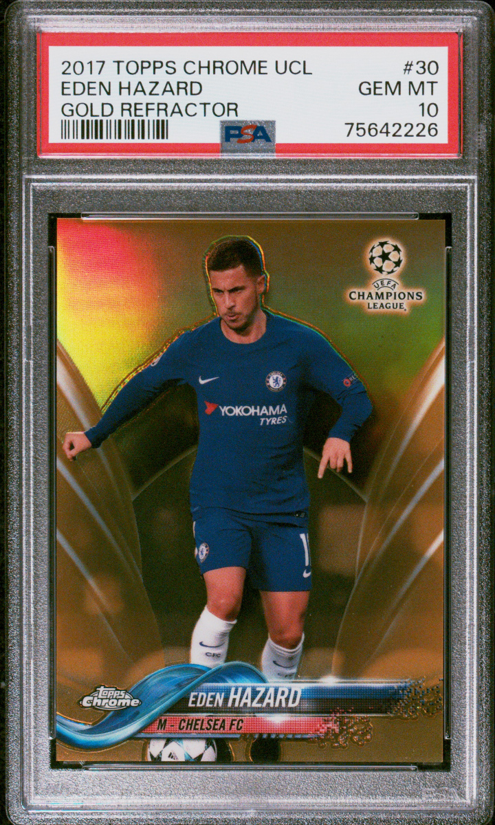 2017 Topps Chrome UCL Eden Hazard Gold Refractor