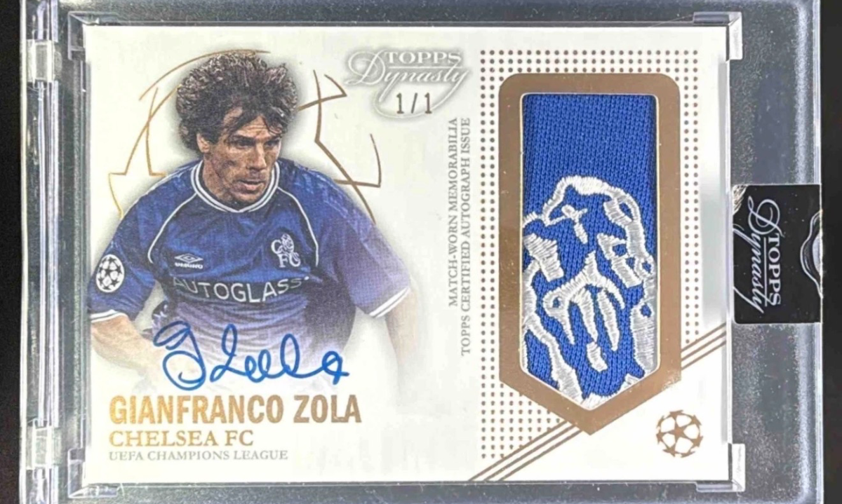 2022 Topps Dynasty UCL Gianfranco Zola Autograph Gold