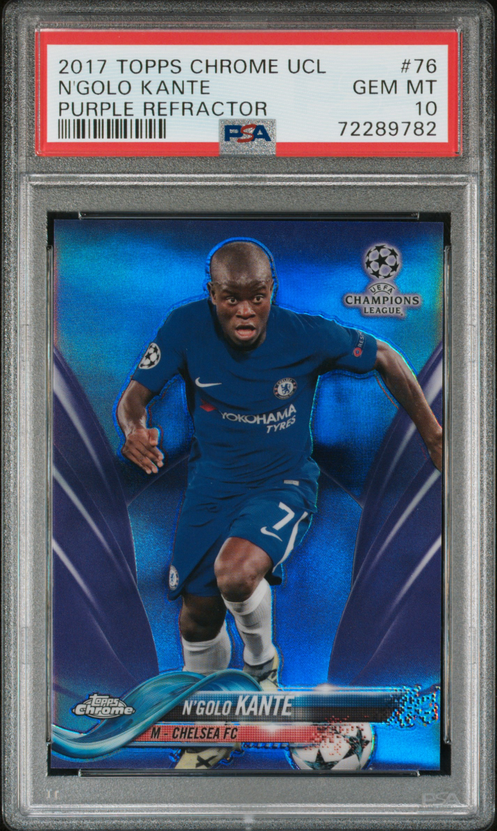 2017 Topps Chrome UCL N’golo Kante Purple Refractor