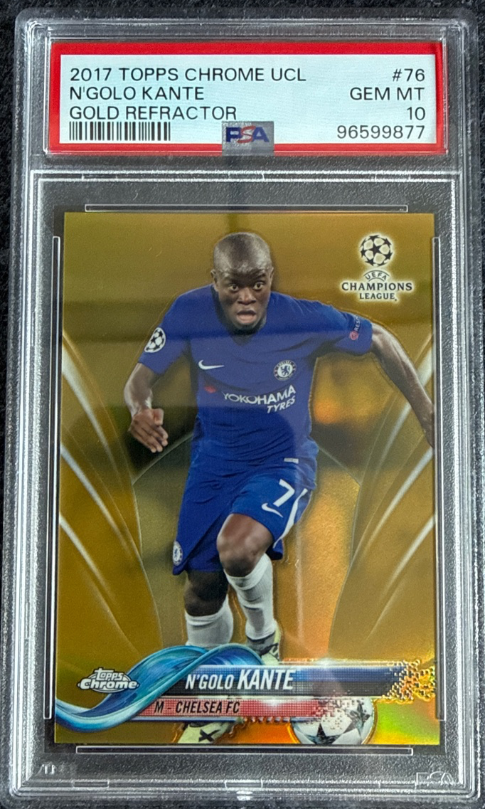 2017 Topps Chrome UCL N’golo Kante Gold Refractor