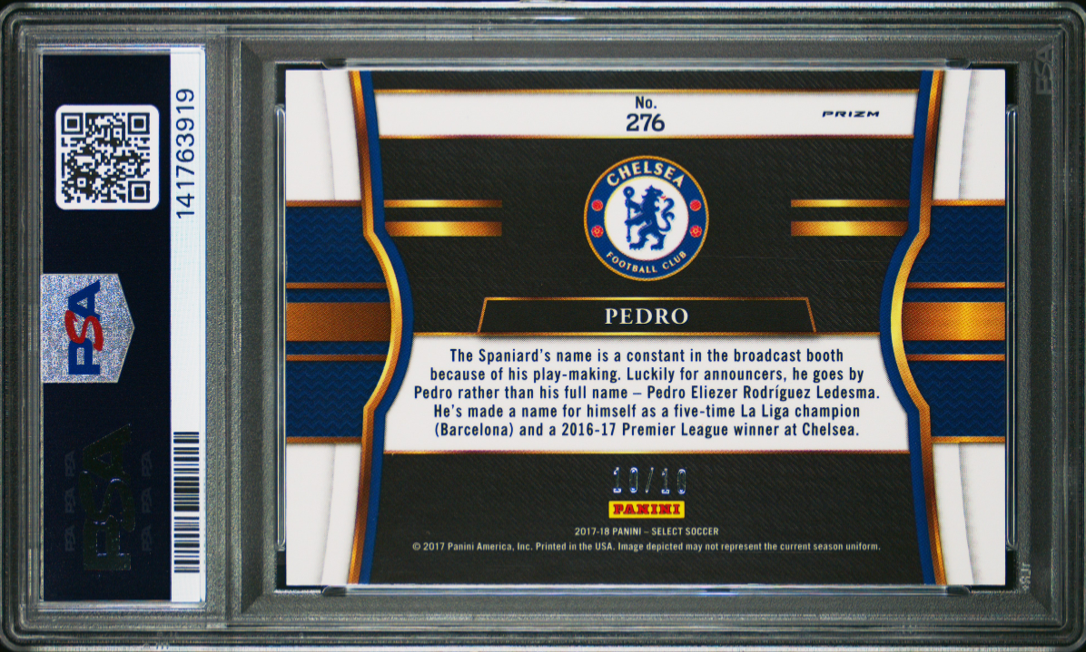 2017 Panini Select Pedro Gold Prizm  — back
