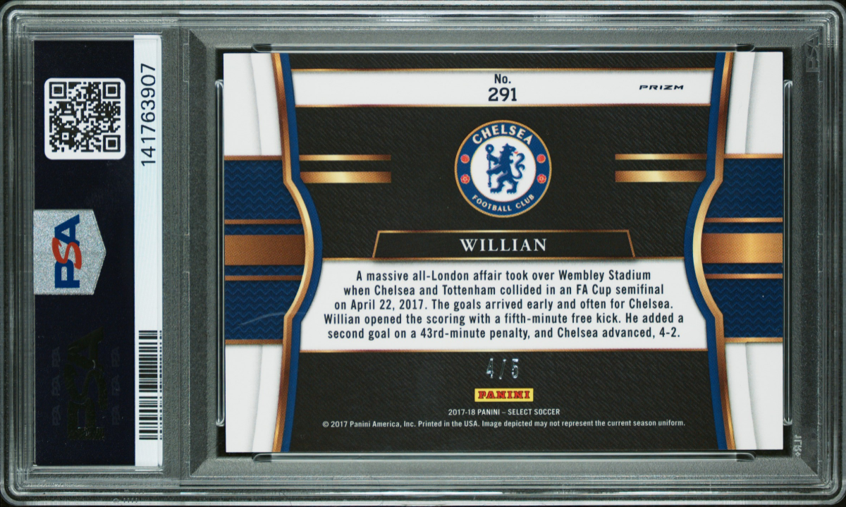 2017 Panini Select Willian Green Prizm  — back