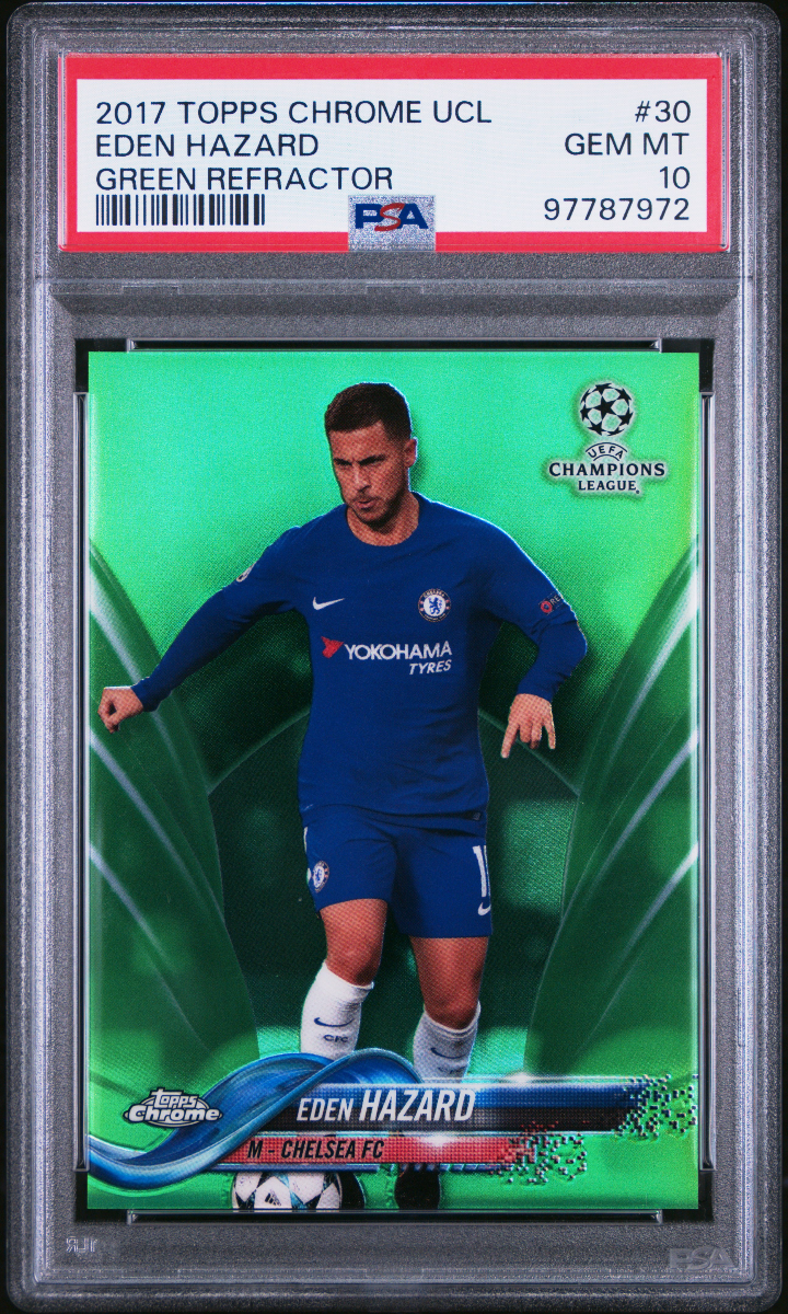 2017 Topps Chrome UCL Eden Hazard Green Refractor