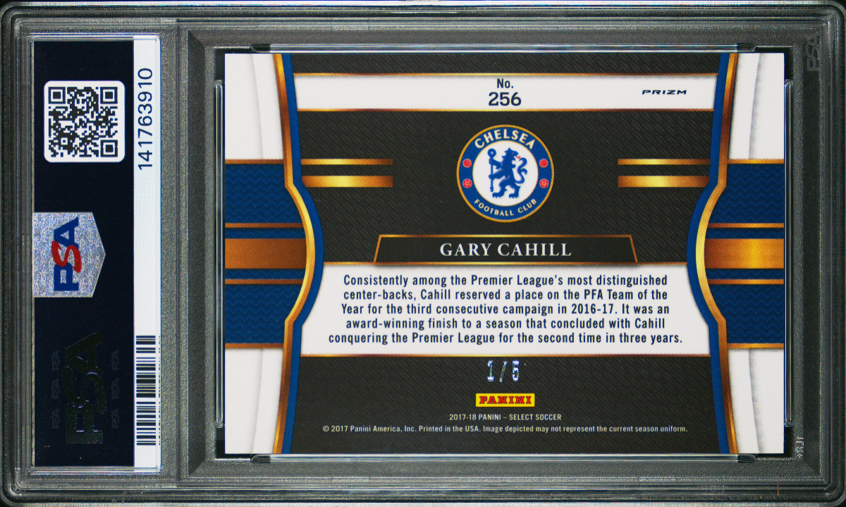 2017 Panini Select Gary Cahill Green Prizm  — back